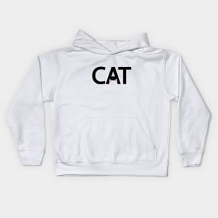 Cat being a cat typography design Kids Hoodie